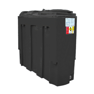 1000L Slimline Plastic Bunded Oil Tank - Black