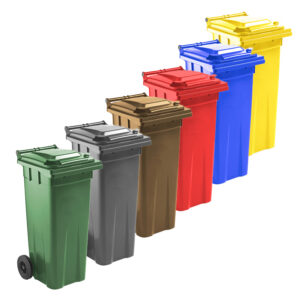 140 Litre Coloured Council Wheelie Bin