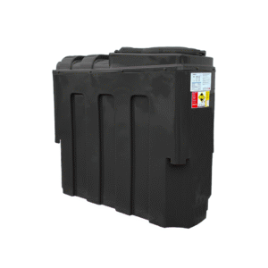 650L Slimline Plastic Bunded Oil Tank - Black