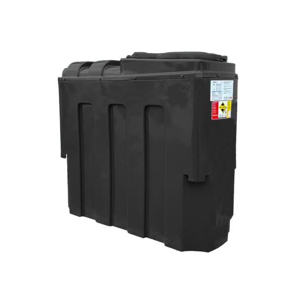 650L Slimline Plastic Bunded Oil Tank - Black