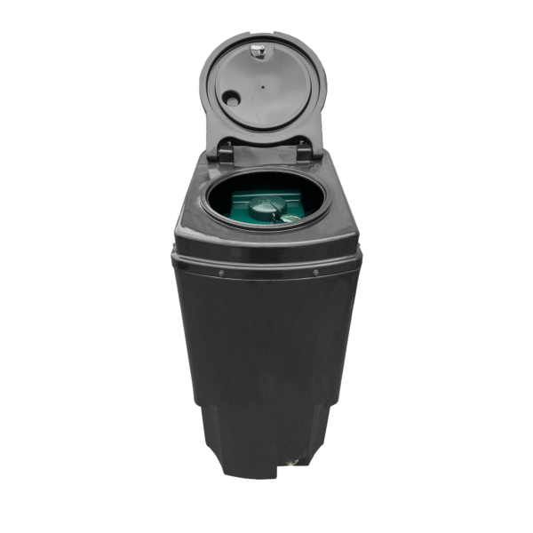 650L Slimline Plastic Bunded Oil Tank - Black