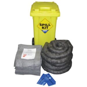 100 Litre Wheeled Bin General Purpose Spill Kit - Double Weight Pads