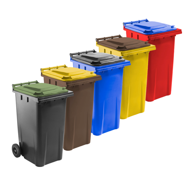240 Litre Coloured Lid Wheelie Bin