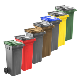 140 Litre Coloured Lid Wheelie Bin